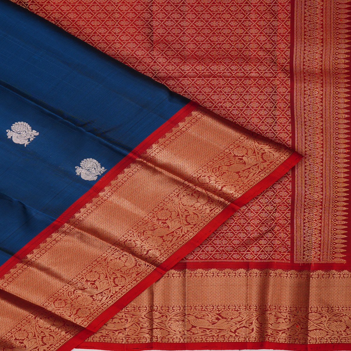 dharmavaram-silk-butta-dark-blue-saree