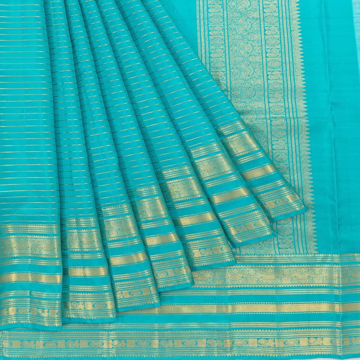 kanchipuram-silk-lines-blue-saree