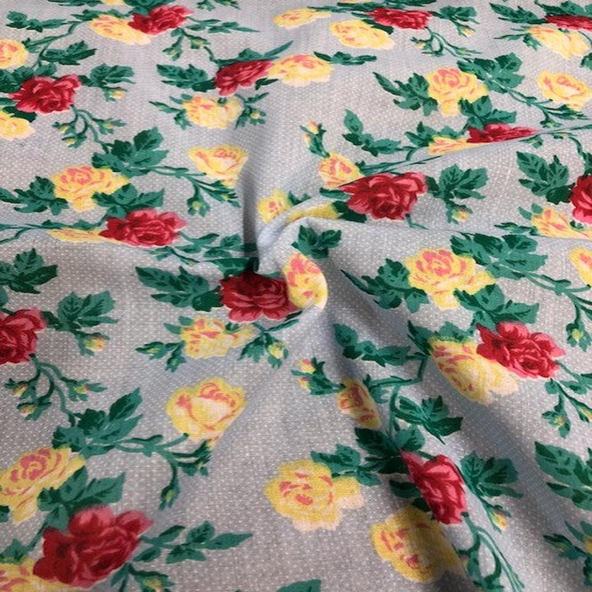 1m-blue-polycotton-floral-fabric-x-112cm-roses-on-dotty-background