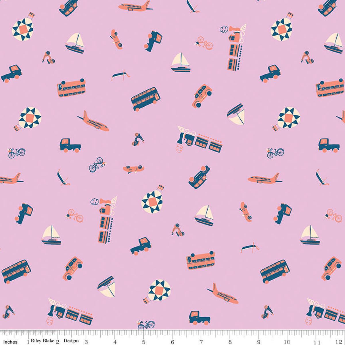 the-genesis-of-a-journey-modes-of-travel-wisteria-44-45-fabric-per-yard