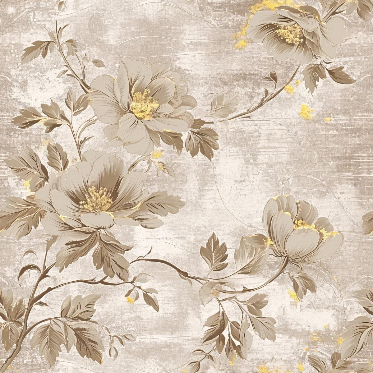 antique-linocut-stenciled-pastel-florals-pattern-7-quilting-cotton-fabric