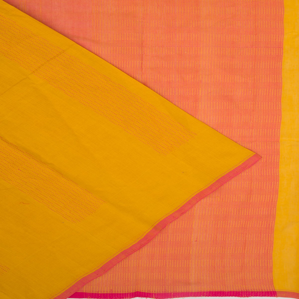 handspun-cotton-brocade-yellow-saree