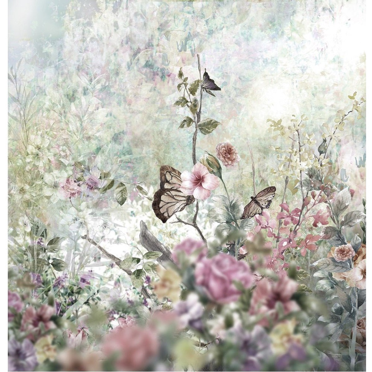 abstract-colorful-flowers-and-butterfly-fabric-panel
