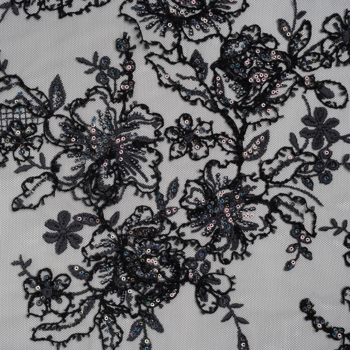 embroidered-and-beaded-lace-with-holographic-sequins-black-and-gray-rose-garden