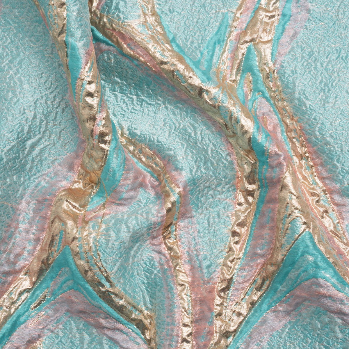 metallic-gold-turquoise-and-pink-flowing-lines-luxury-brocade