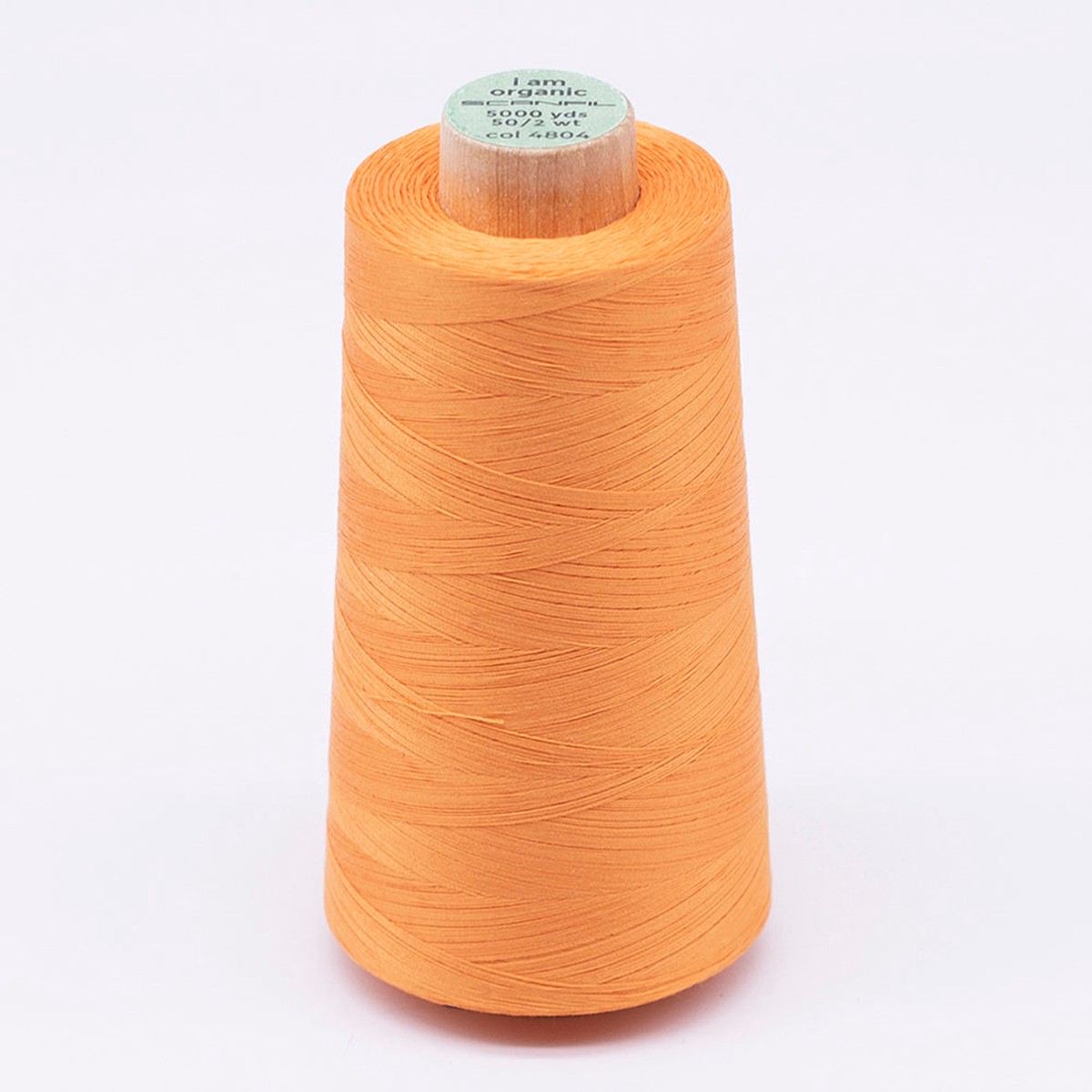 scanfil-50wt-organic-pima-cotton-thread-5000-yd-cones-4804-blazing-orange
