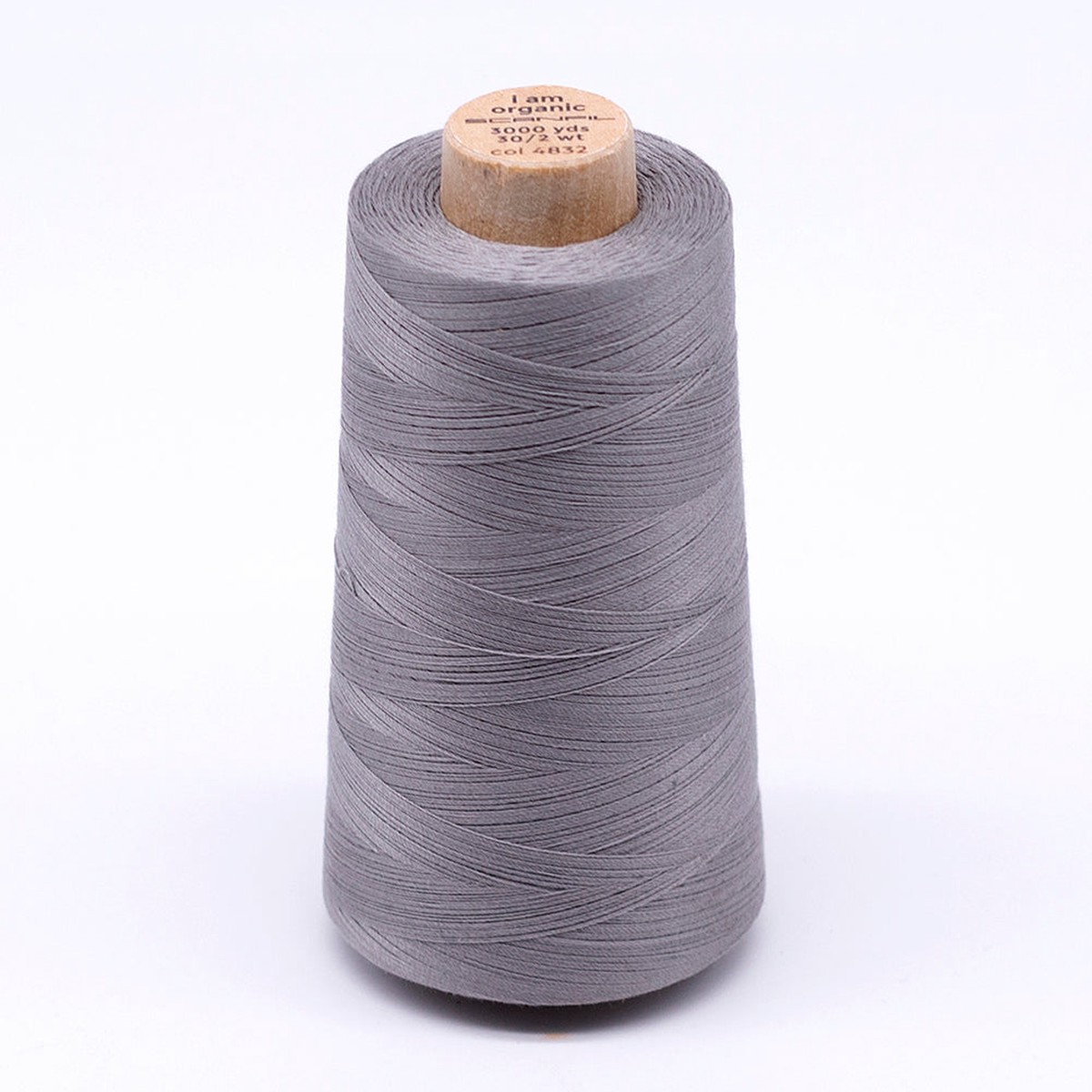 scanfil-30wt-organic-pima-cotton-thread-3000-yd-cone-4832-limestone
