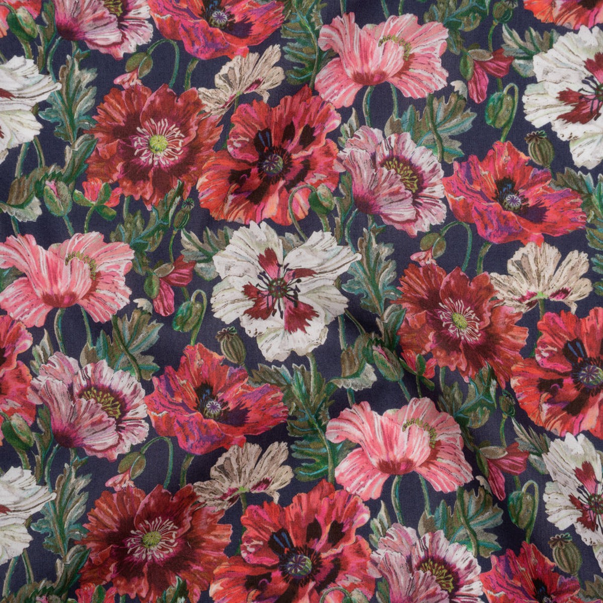 liberty-fabrics-tana-lawn-poppy-amelie-dark-blue-red-green-and-navy-poppy-flower-field