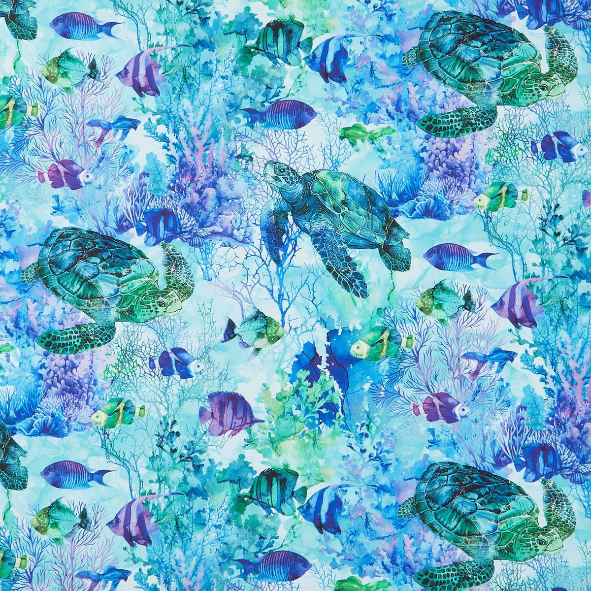 coral-reef-sea-turtle-fish-turquoise-multi-yardage