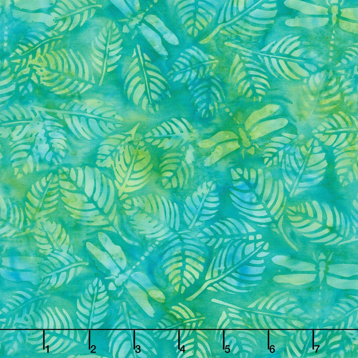 enchanted-flutter-batiks-dragonfly-leaves-teal-parakeet-yardage