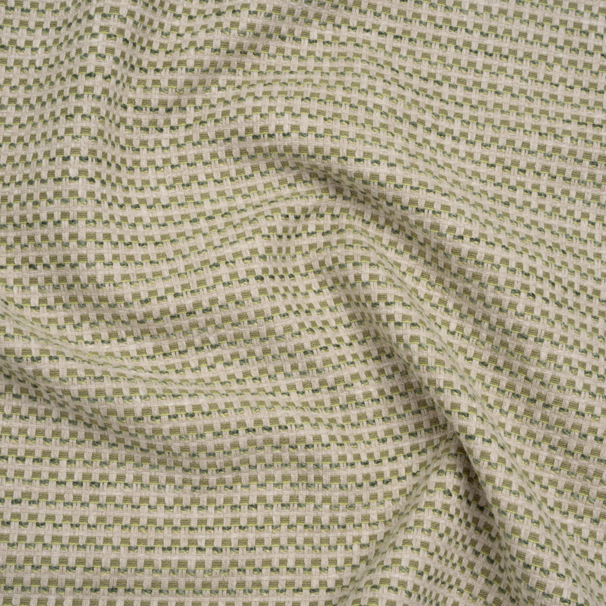 recycled-polyester-and-cotton-basketweave-dobby-moss-little-squares-british-imported