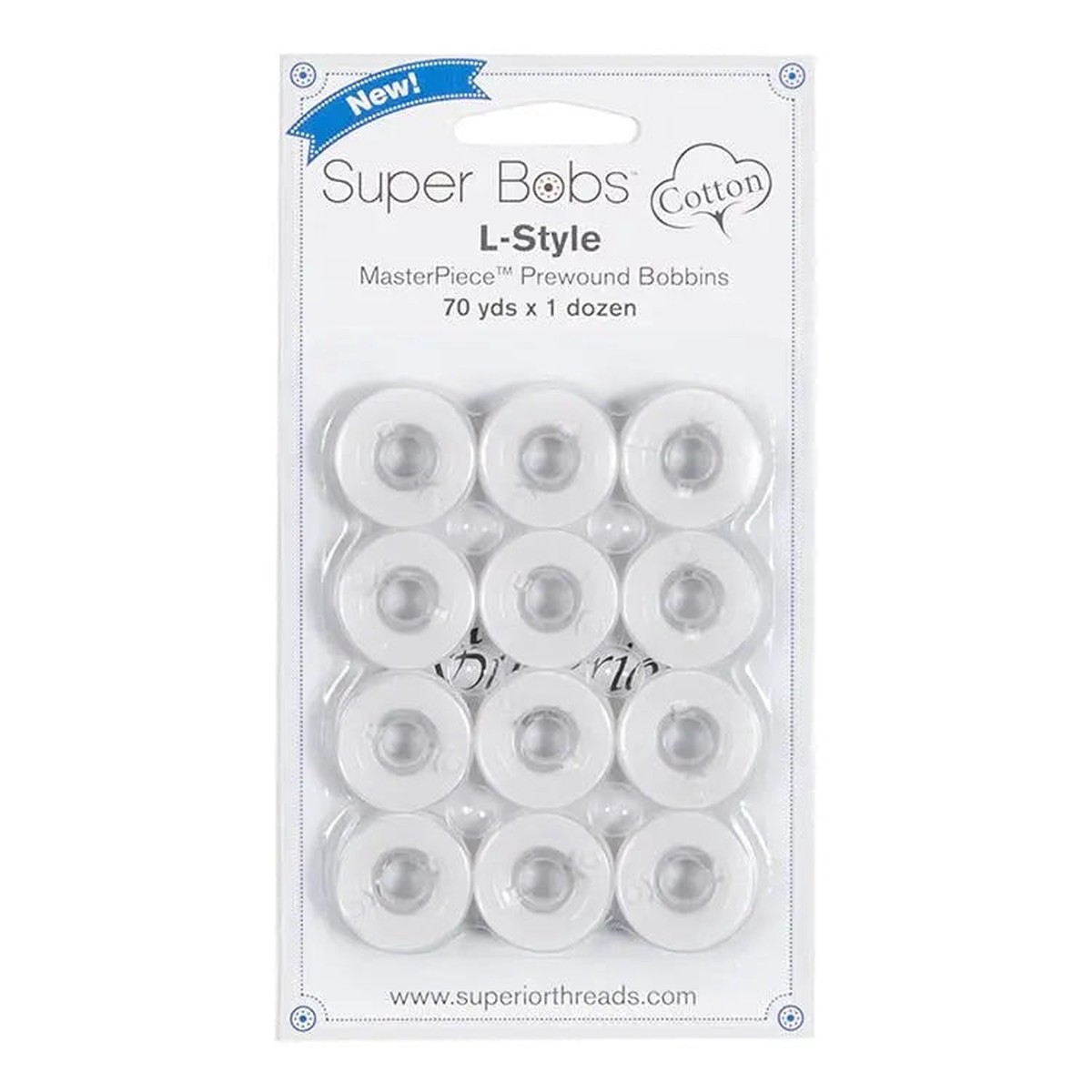 super-bobs-cotton-186-blanc-l-style-12-pack-pre-wound-bobbins