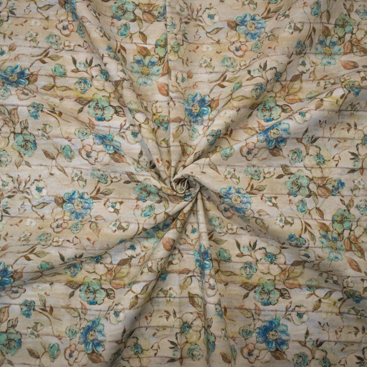 1-1-4-yd-pc-teal-ivory-multi-cotton-susan-winget-floral-wood-printed-quilting-woven-fabric