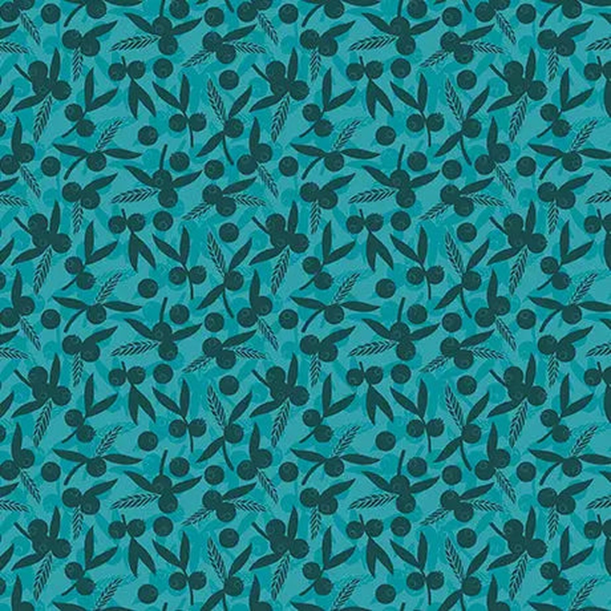 teal-dahlias-at-dusk-leaf-berries-silhouettes-cotton-44-45-fabric-per-yard