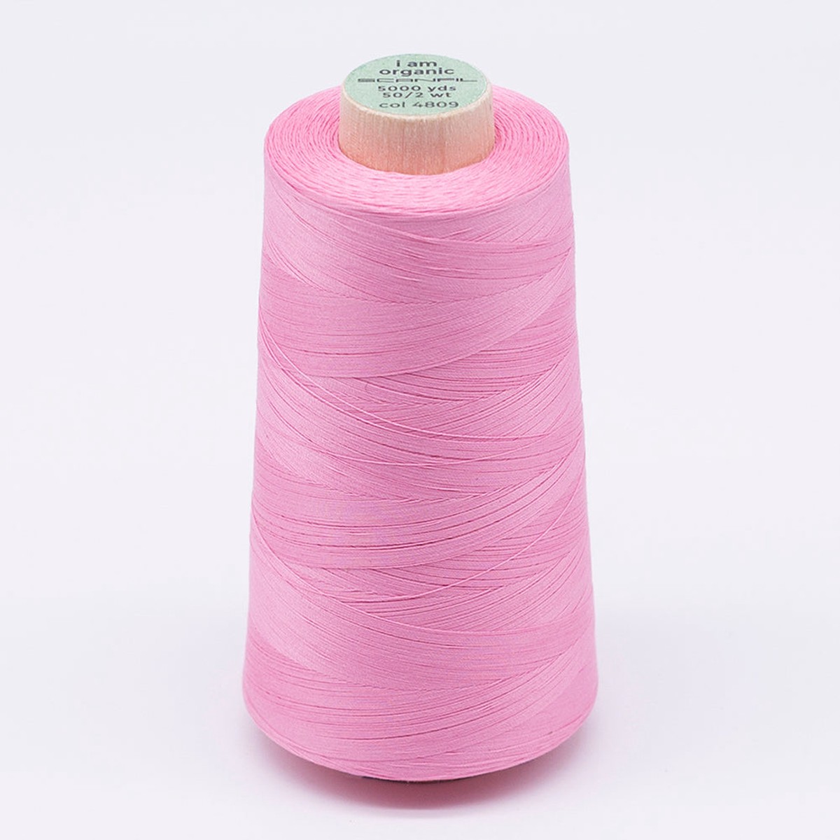 scanfil-50wt-organic-pima-cotton-thread-5000-yd-cones-4809-candy-pink