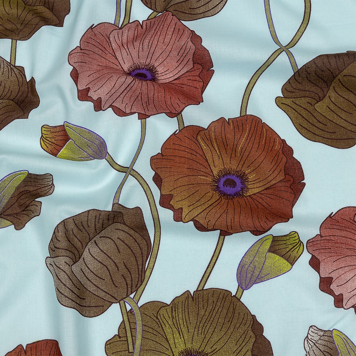 sky-olive-and-red-big-poppies-cotton-lawn