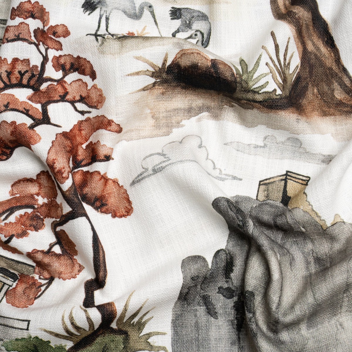 gray-rust-and-green-pagodas-and-mountains-slubbed-cotton-woven