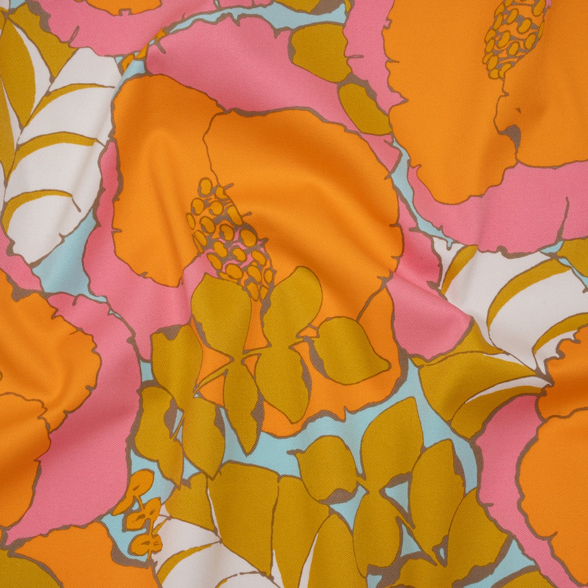 stretch-cotton-broken-twill-print-by-trina-turk-pink-orange-and-sky-blue-floral-designer-deadstock