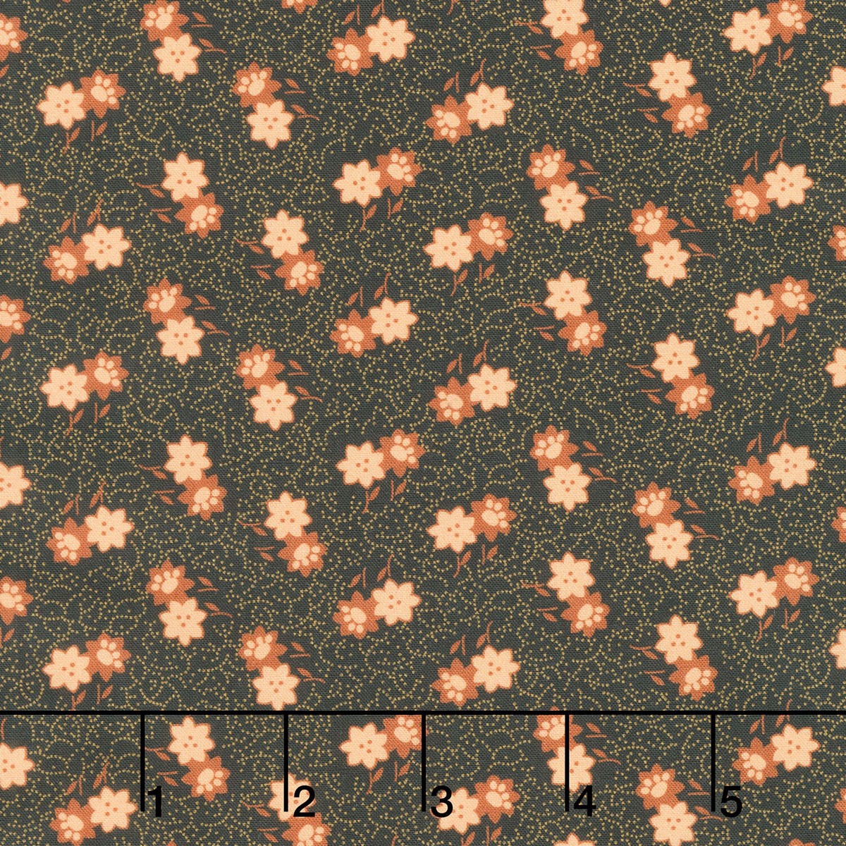 love-mom-flowers-dots-black-yardage