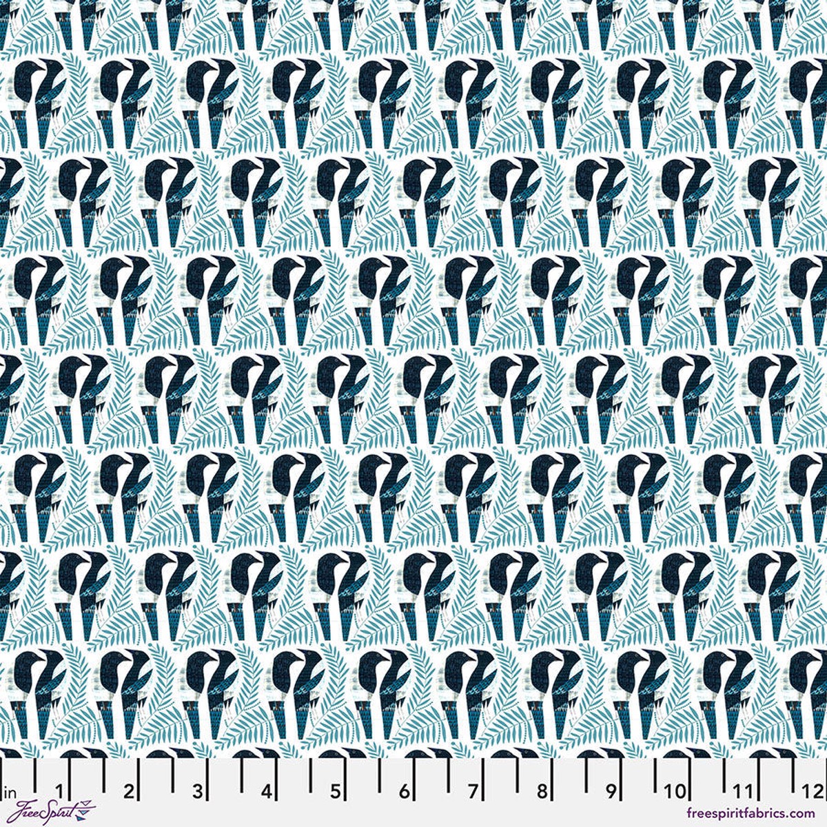 magpies-teal-cotton-44-45-fabric-per-yard