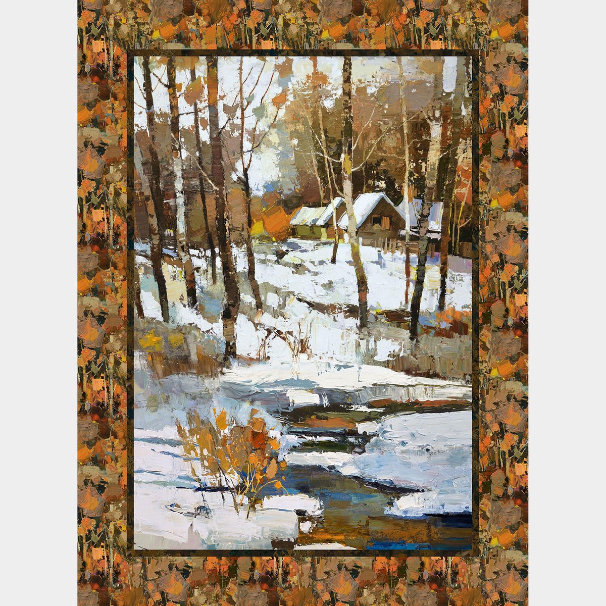 first-snow-snow-birch-trees-white-multi-panel