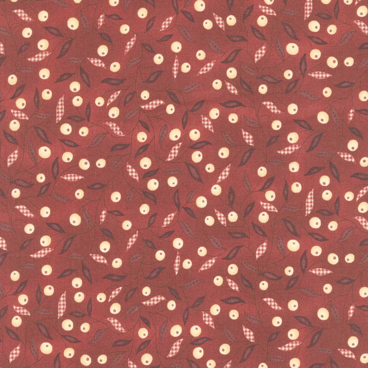 garnets-and-gingham-viney-gingham-leaves-garnet-yardage