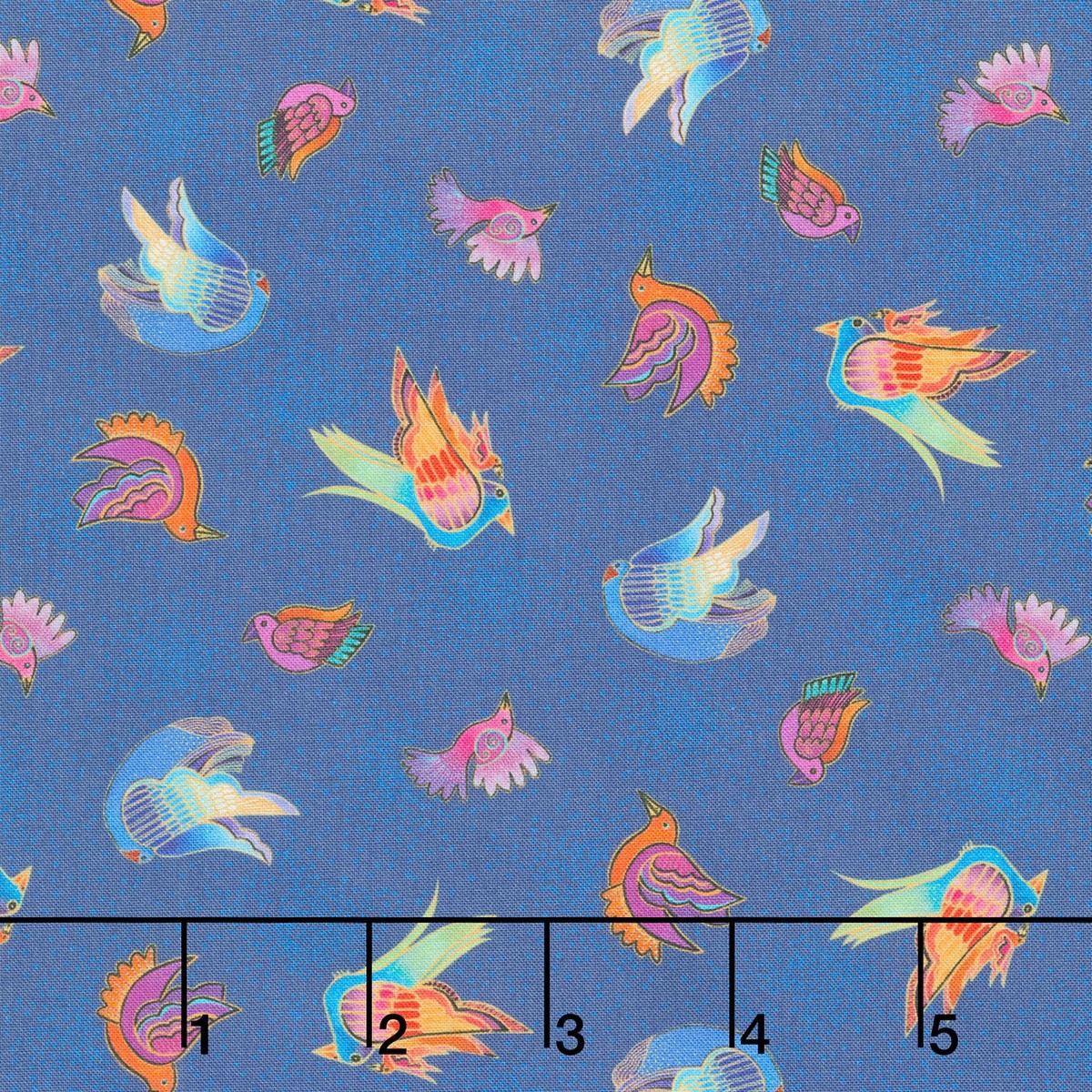 fantasticats-birds-blue-yardage