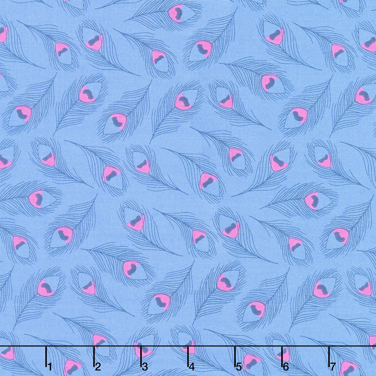 enchanted-bloom-peacock-plumes-cornflower-yardage
