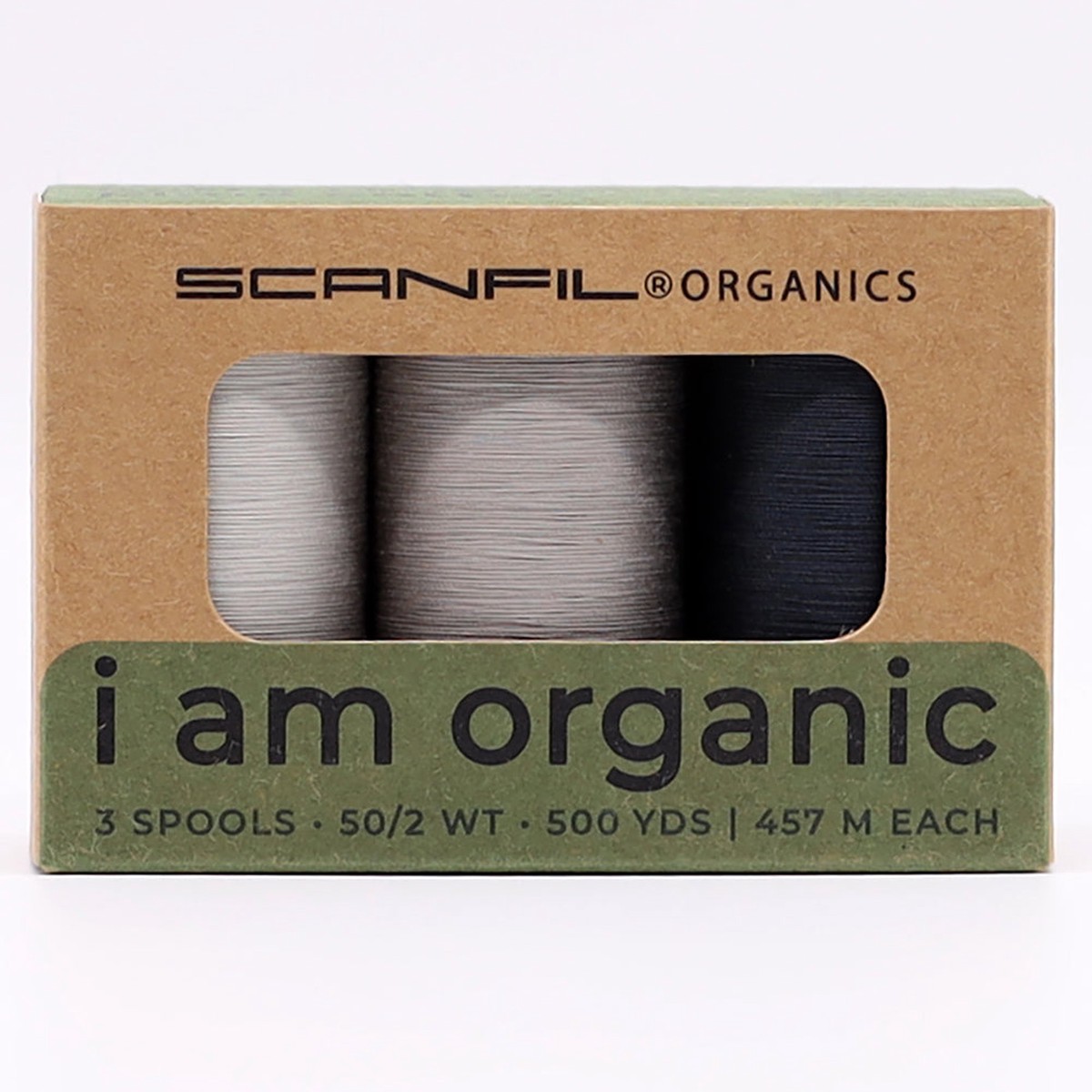scanfil-50wt-organic-pima-cotton-thread-trio-set-3ct-500yd-spools-stormy-grays