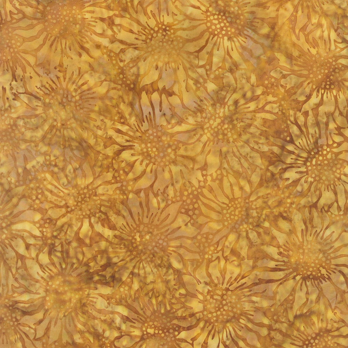 autumn-ember-batiks-sunflowers-gold-ochre-yardage