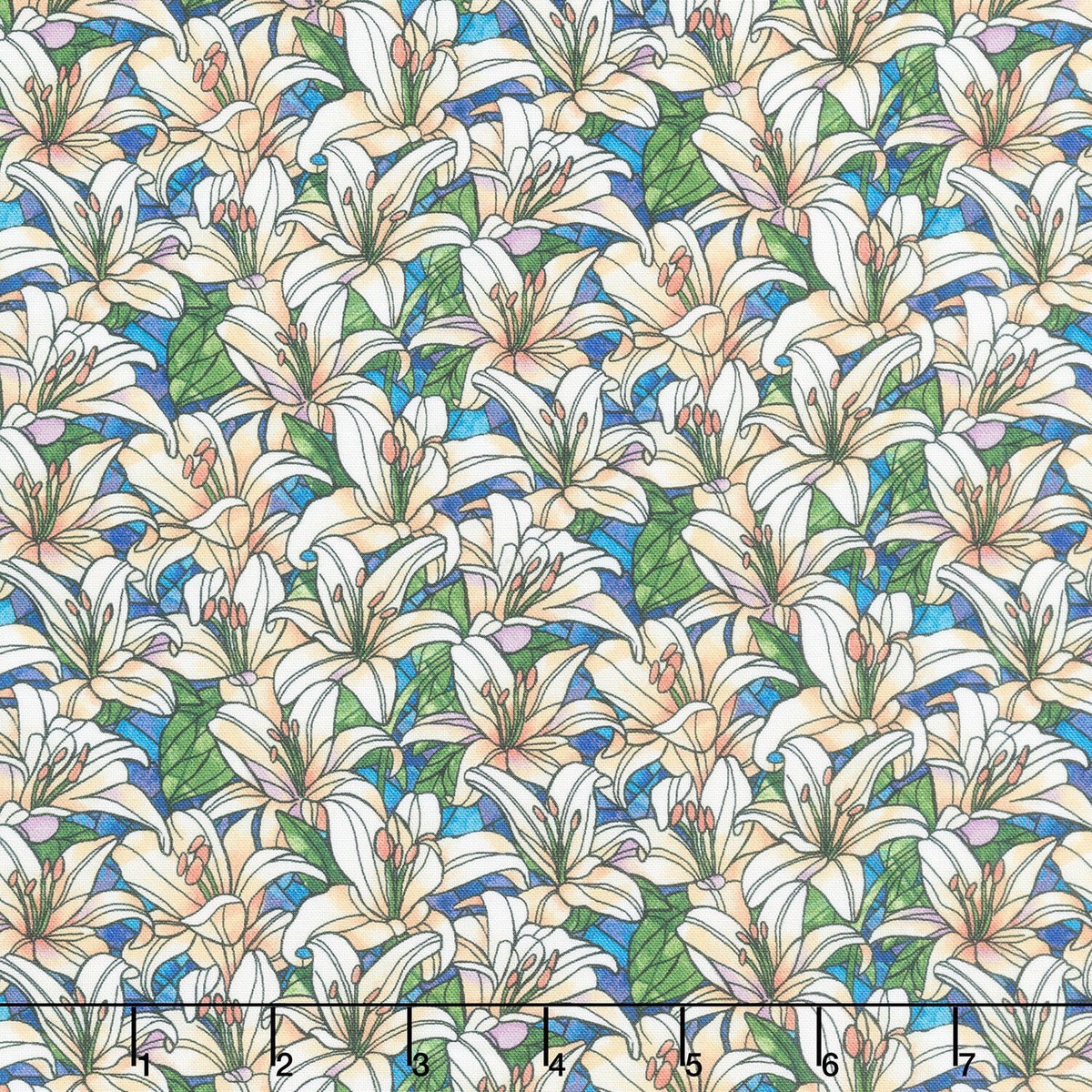 faith-in-full-color-packed-lillies-turquoise-white-yardage