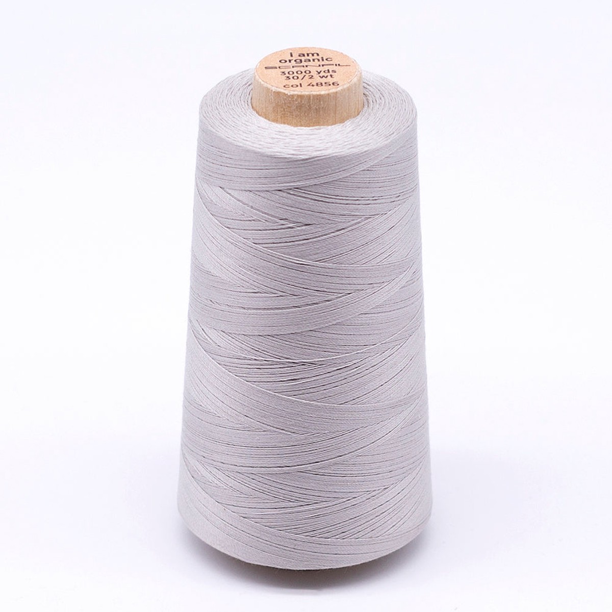scanfil-30wt-organic-pima-cotton-thread-3000-yd-cone-4856-silver-cloud