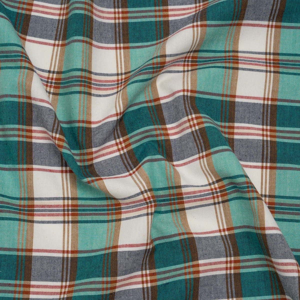 brushed-cotton-shirting-aqua-blue-tan-and-red-plaid-deadstock