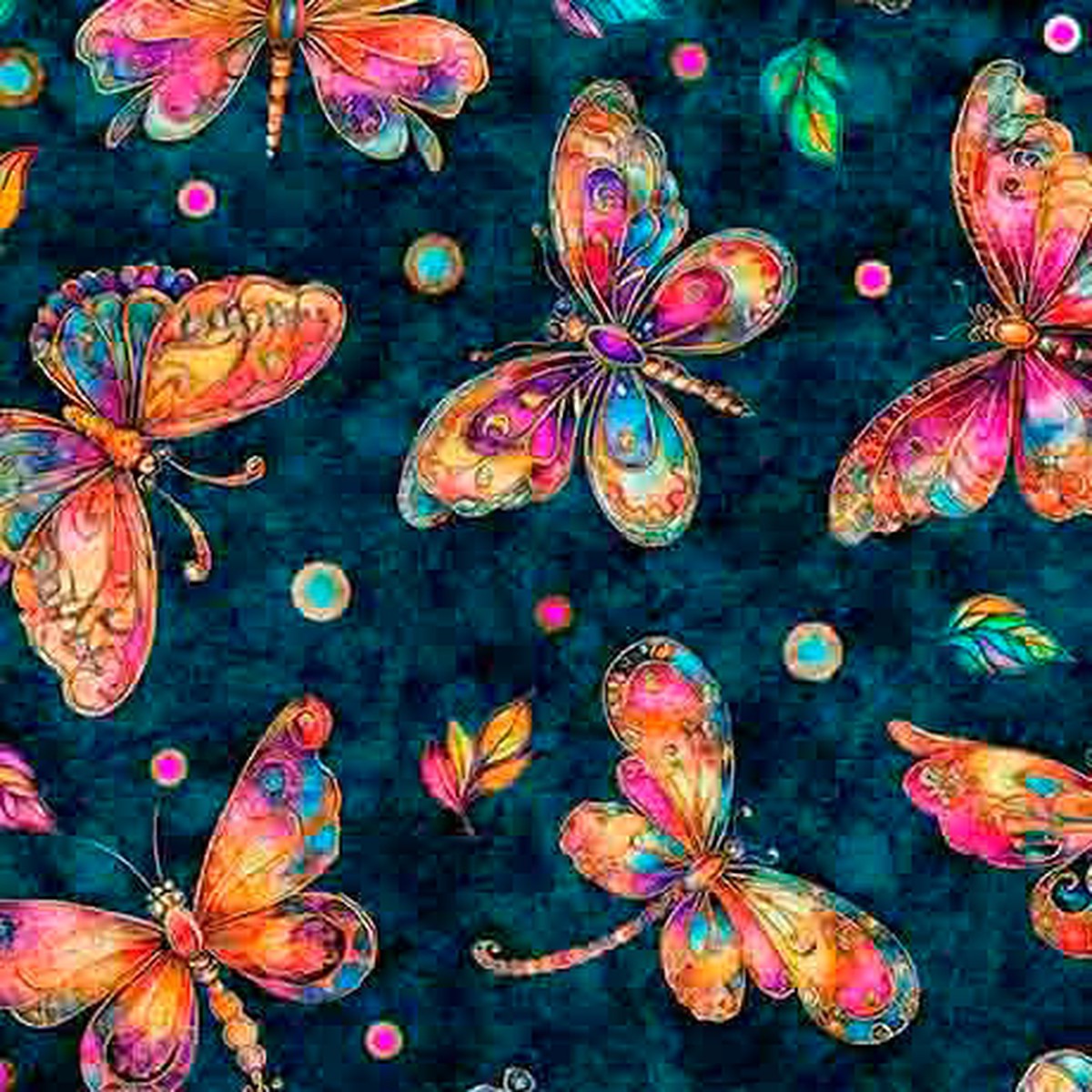 fluttering-gardens-butterflies-teal-cotton-44-45-fabric-per-yard