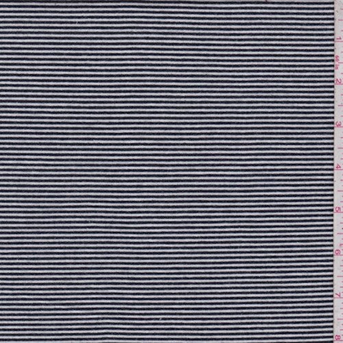 navy-white-mini-stripe-french-terry-knit-fabric