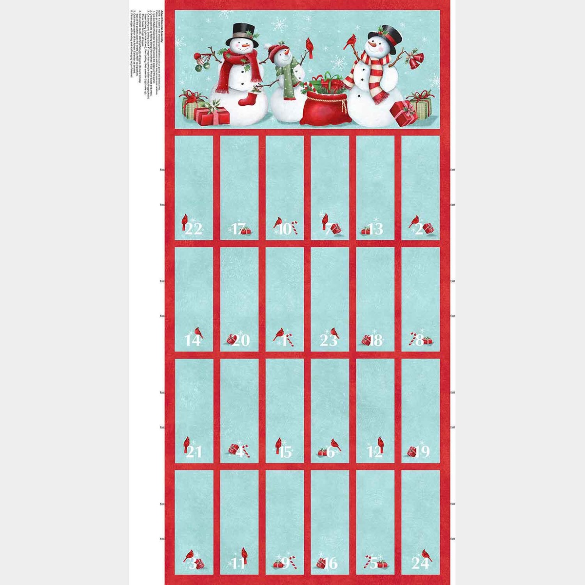 holly-jolly-advent-panel-turquoise-multi-yardage