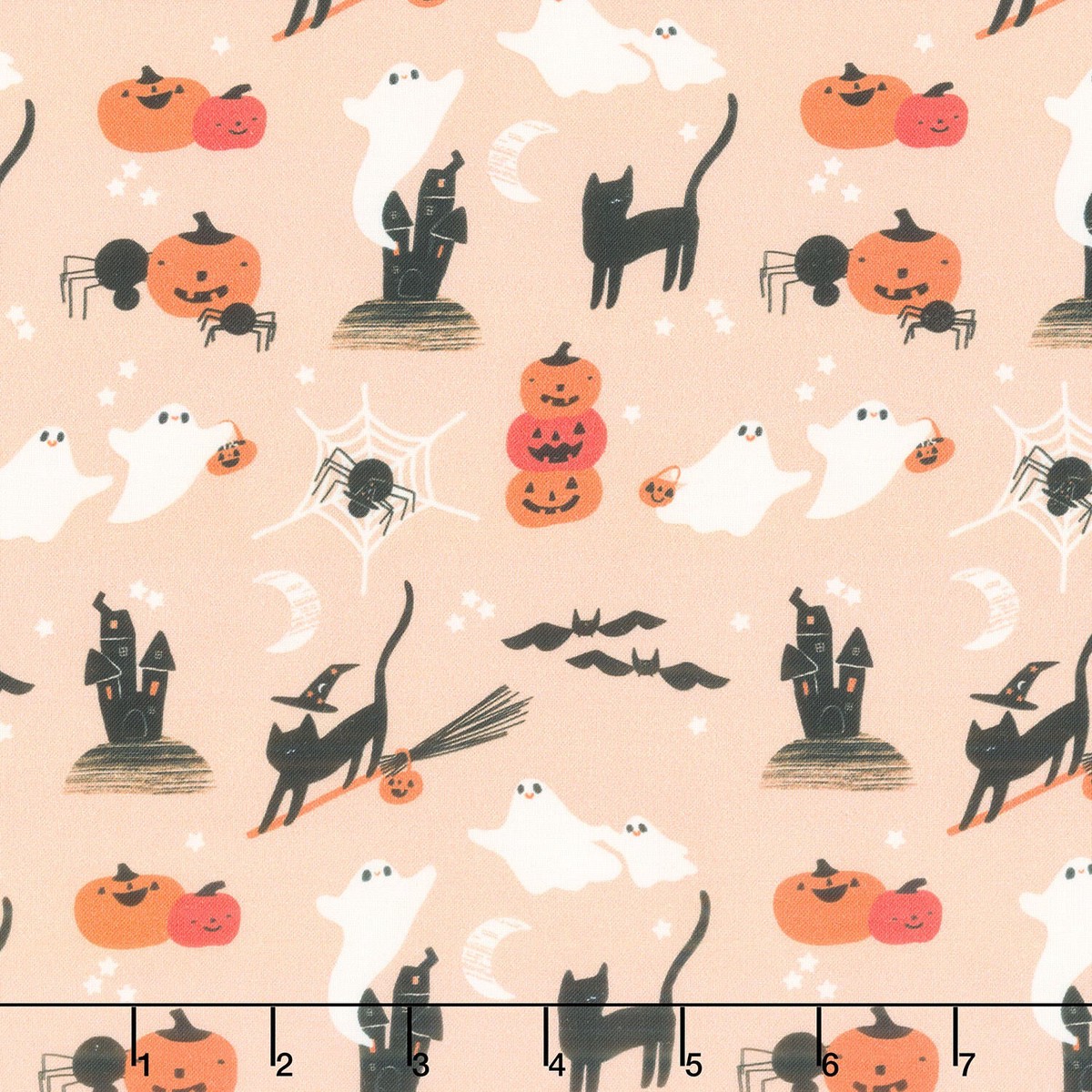 sweet-treats-castles-glow-in-the-dark-orange-yardage