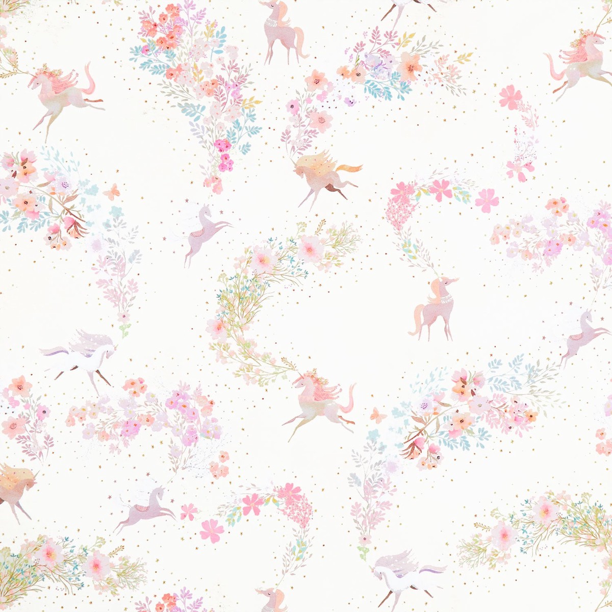 unicorn-meadow-unicorns-cream-yardage