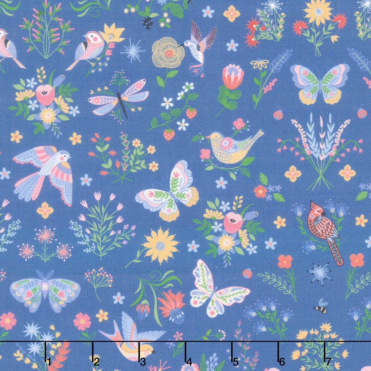 ingrid-s-wildflowers-birds-and-florals-blue-yardage