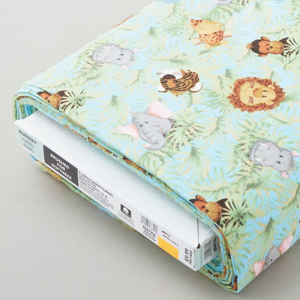 jungle-babies-flannel-light-blue-8-yard-bolt