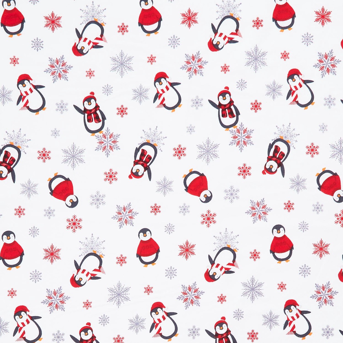 winter-comfort-flannel-playful-penguins-flannel-white-yardage