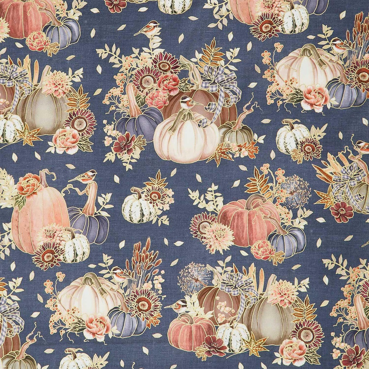 hello-fall-pumpkins-birds-florals-denim-metallic-yardage