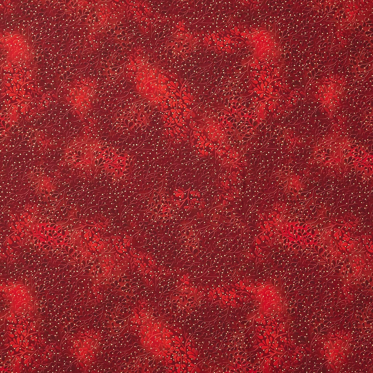 mixed-metallics-leaves-cranberry-metallic-yardage