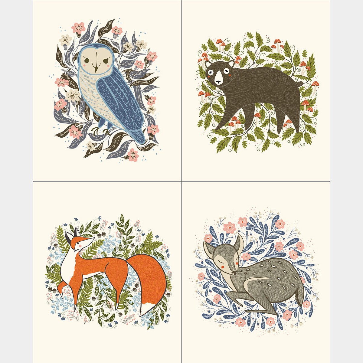 woodland-wonder-floral-animal-cloud-panel