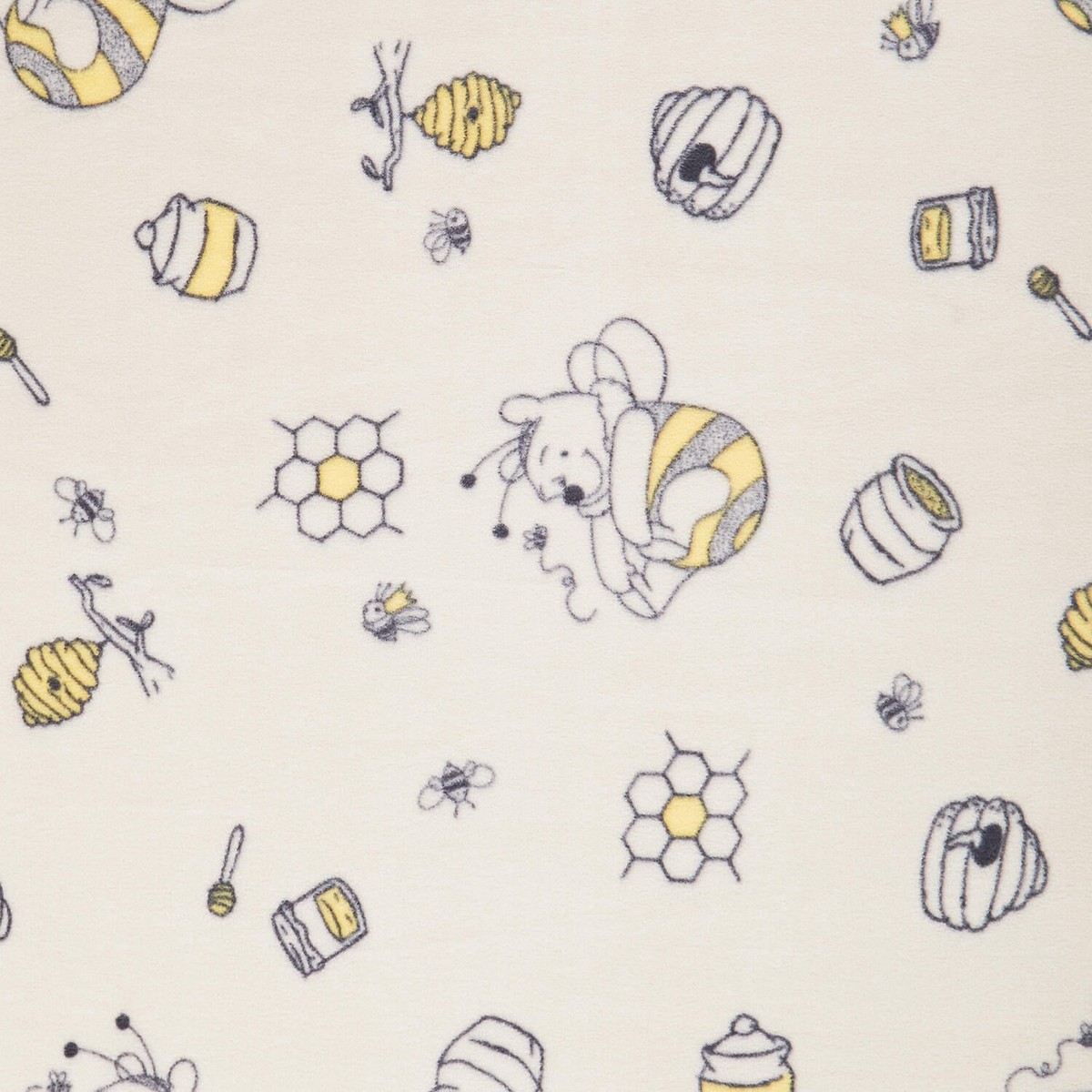 fleece-prints-pooh-honey-bee-toss-multi-yardage