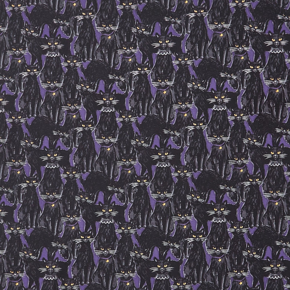 meow-gical-night-packed-cats-purple-yardage