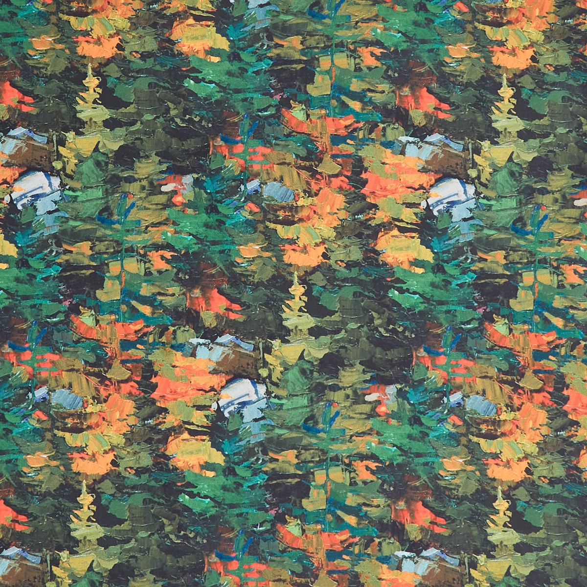 silent-lake-evergreen-trees-dark-green-multi-yardage