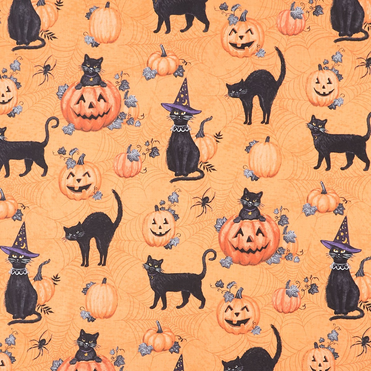 meow-gical-night-cats-and-pumpkins-orange-yardage