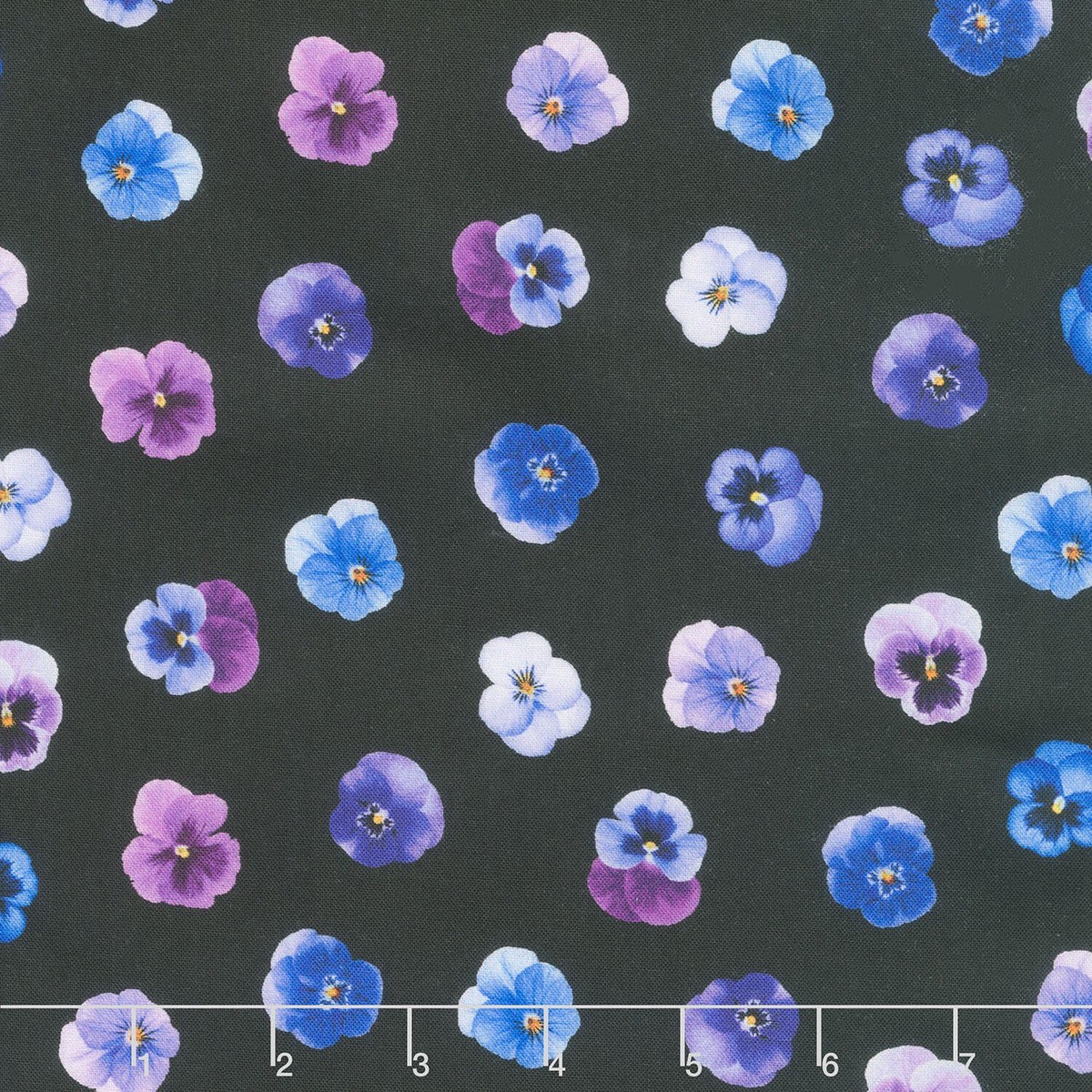 pansy-perfection-tossed-pansy-floral-black-yardage