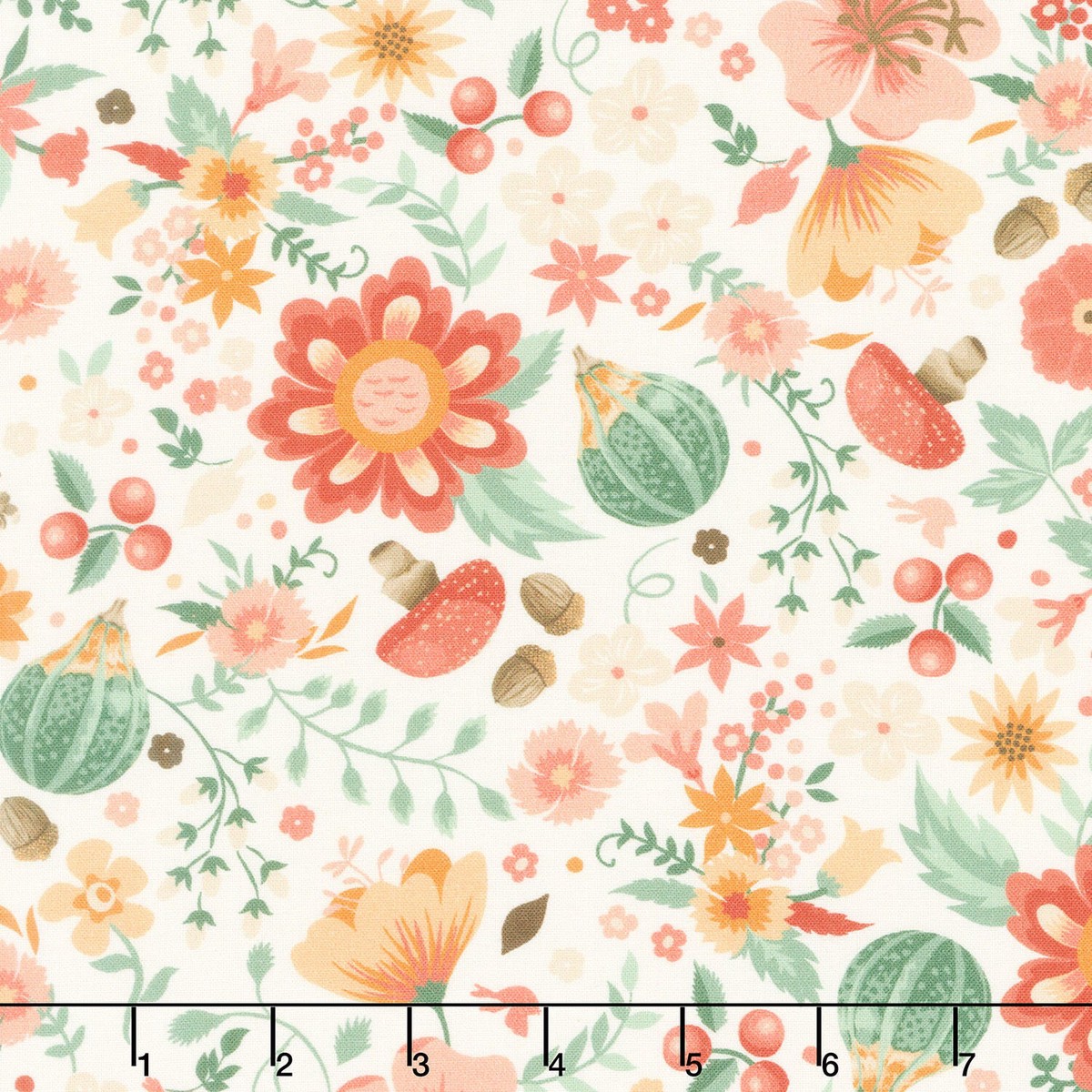 maple-and-marigolds-flowers-with-acorns-mushrooms-ivory-yardage